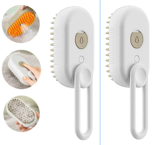 3-in-1 Electric Pet Steam Brush – Grooming, Detangling & Spray Cleaning for Cats & Dogs | Free Shipping