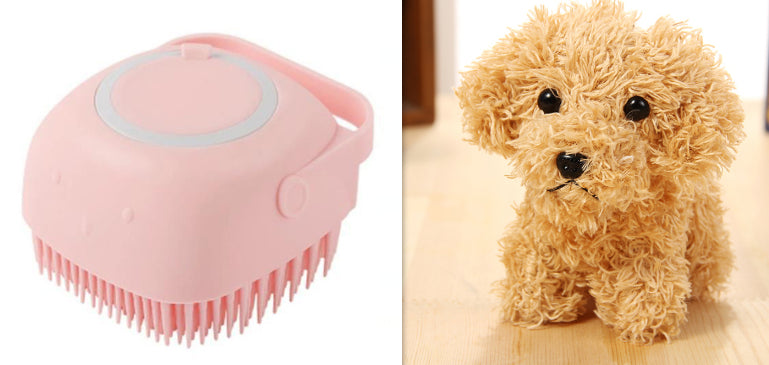 Premium Silicone Dog Bath Brush – Deep Cleaning & Deshedding Grooming Tool | Free Shipping