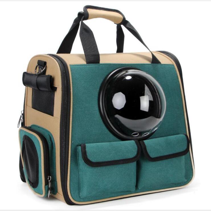 “Pet space capsule backpack with bubble window for cats and small dogs”