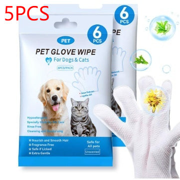 “Pet Grooming Glove Wipes for Dogs and Cats – Disposable Cleaning Glove for Pet Grooming”