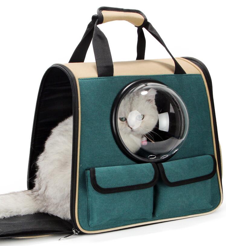 “Pet space capsule backpack with bubble window for cats and small dogs”