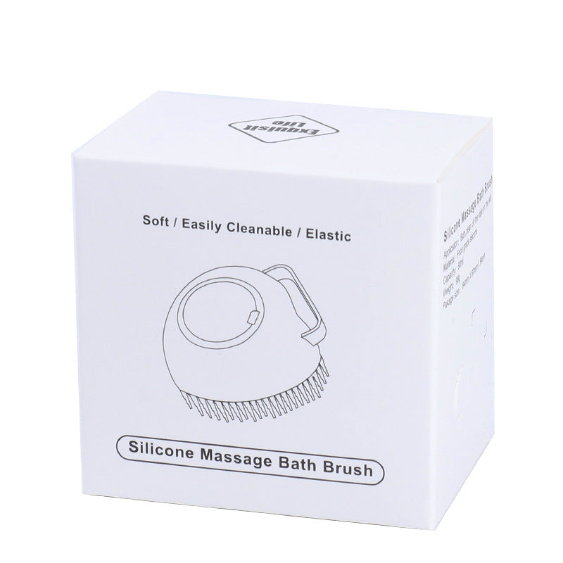 Silicone dog bath brush for grooming, deshedding, and deep cleaning during baths