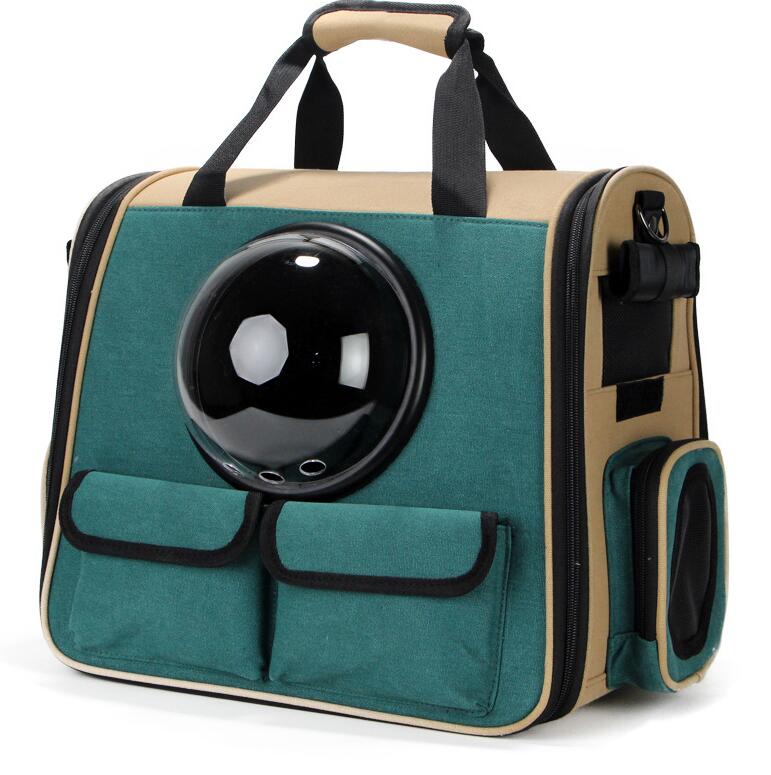 “Pet space capsule backpack with bubble window for cats and small dogs”