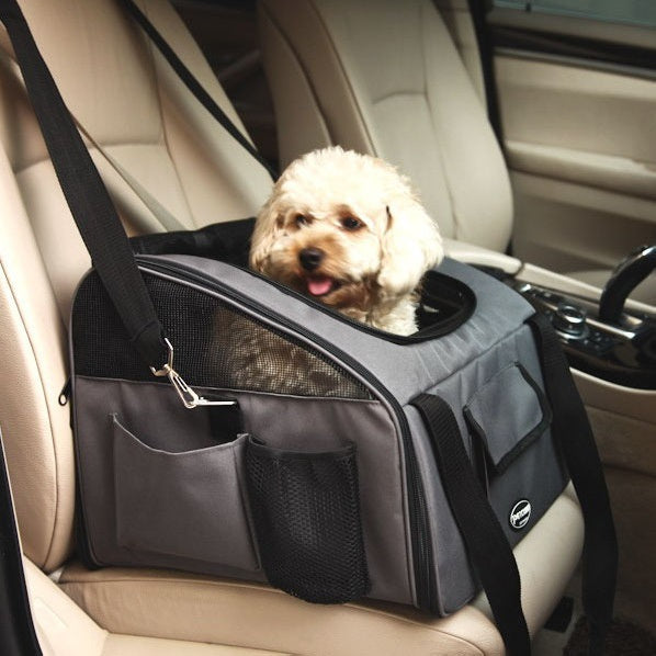 "Petlume pet car travel bag - portable crossbody carrier for dogs & cats"