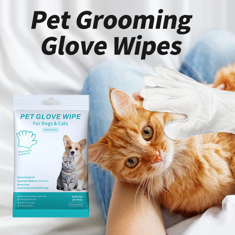“Pet Grooming Glove Wipes for Dogs and Cats – Disposable Cleaning Glove for Pet Grooming”