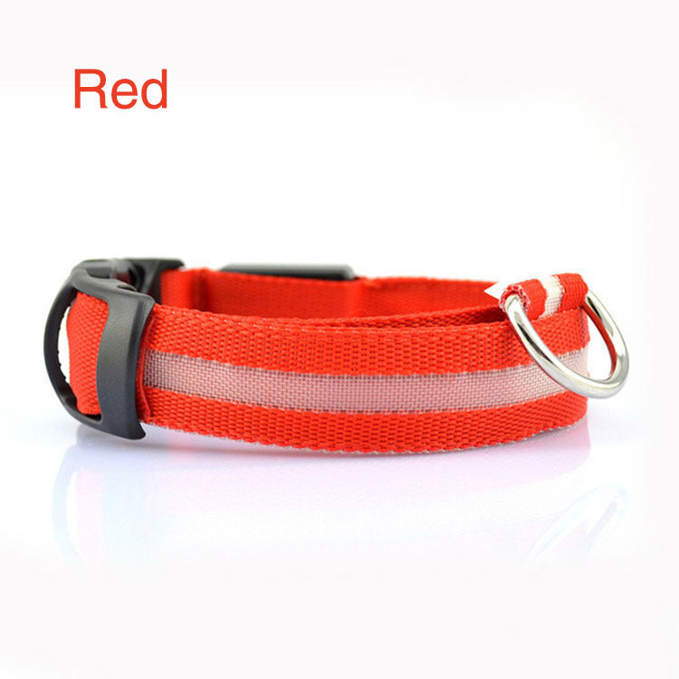 Safety Dog LED Collar – USB Rechargeable, Adjustable Light-Up Pet Collar for Night Walking | Free Shipping