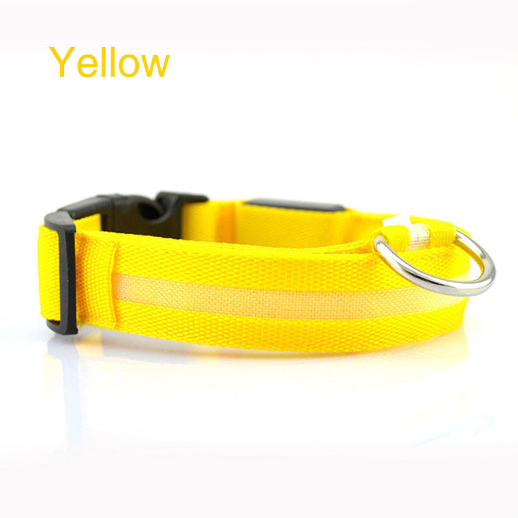 Safety Dog LED Collar – USB Rechargeable, Adjustable Light-Up Pet Collar for Night Walking | Free Shipping