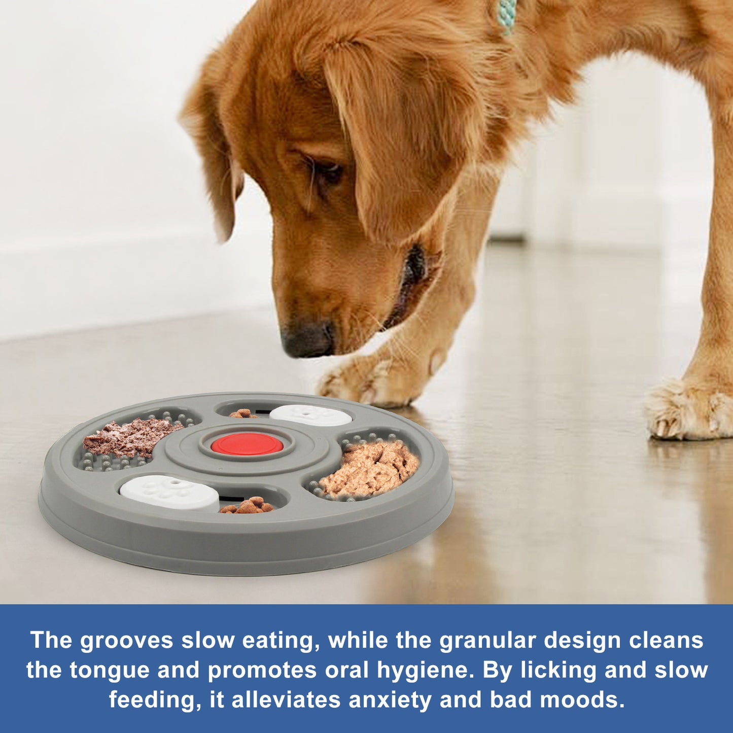 2 in 1 Dog Slow Feeder Bowl & Treat Puzzle - Anti-Slip Lick Mat Feeder | Free Shipping