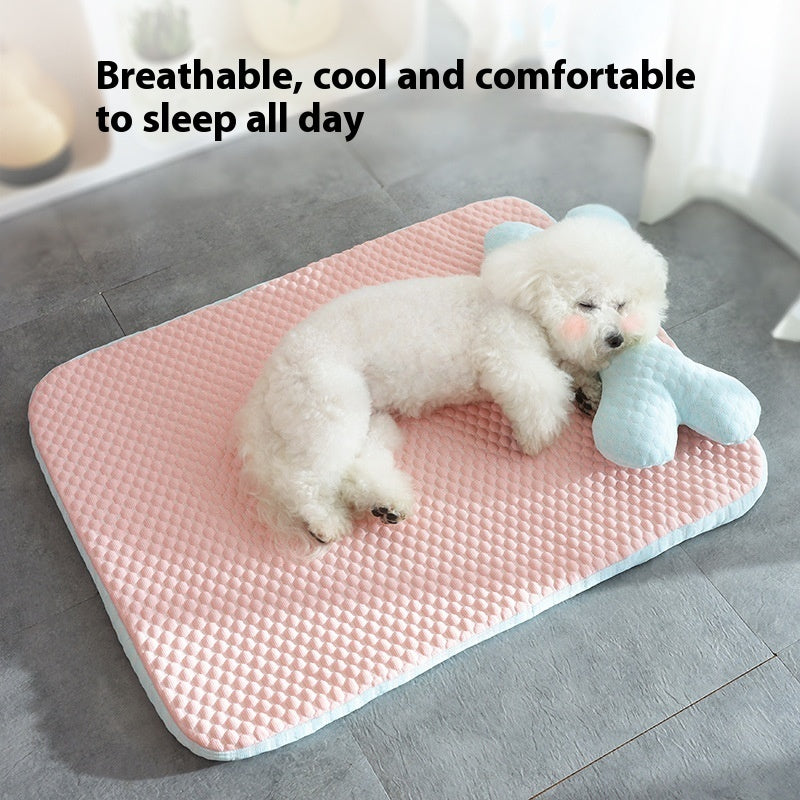 rtable summerdog mat for small pets, cooling and moisturre ad for hot weatherproof