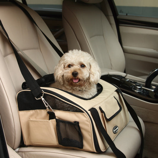 "Petlume pet car travel bag - portable crossbody carrier for dogs & cats"