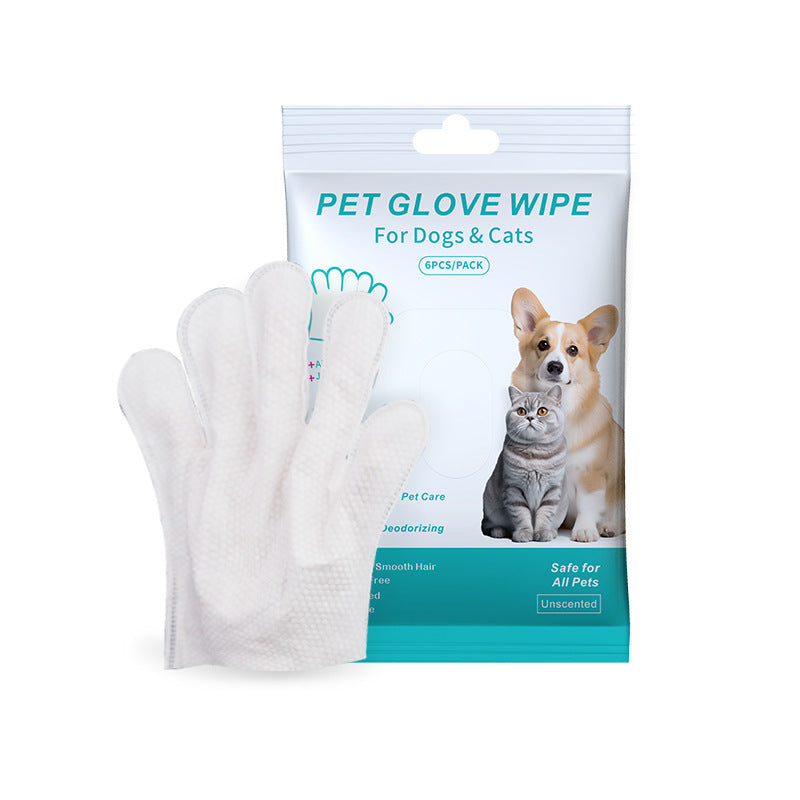 “Pet Grooming Glove Wipes for Dogs and Cats – Disposable Cleaning Glove for Pet Grooming”