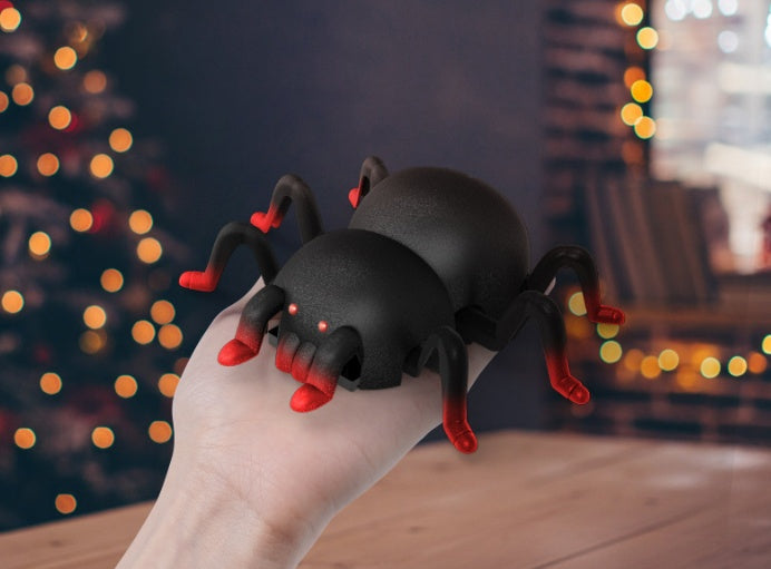 Electric spider wall-climbing toy performing stunt on smooth surface.
Realistic spider toy car designed for kids indoor play.
Wall-climbing spider stunt toy with electric movement.
Kids spider toy car with climbing and spinning features.