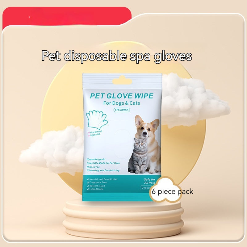 Pet Grooming Glove Wipes for Dogs & Cats – Easy Cleaning, De-Shedding & Odor Control | Free Shipping