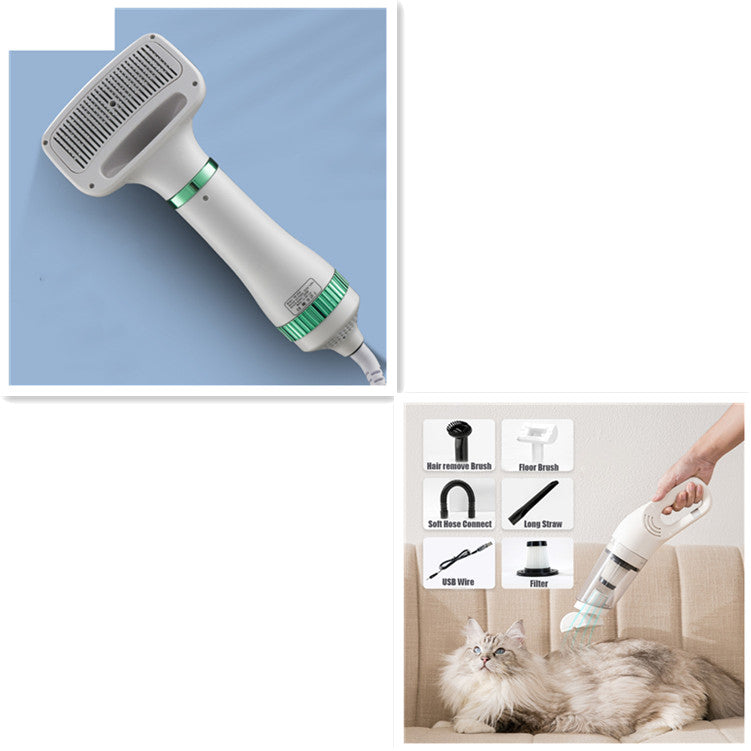 Pet hair dryer grooming tool for dogs with low noise design