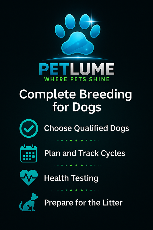 “Dog breeding guide and breeder toolkit digital bundle by PetLume.”