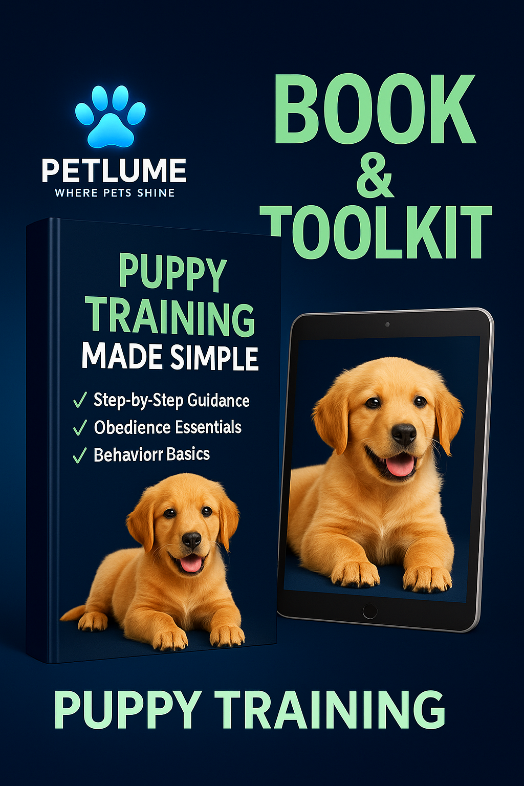 Puppy Training Made Simple Book + Puppy Training Toolkit (2-in-1 Digital Set)